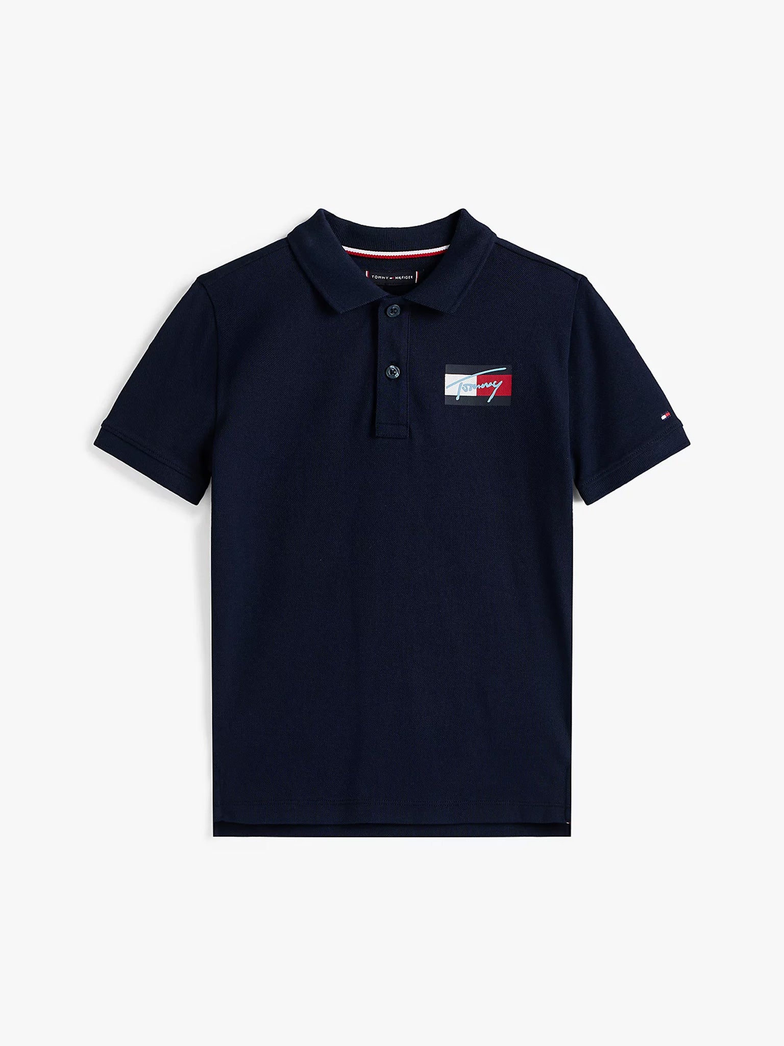 Παιδικό polo TOMMY SCRIPT FLAG POLO SS KB0KB09711C1G | KB0KB09711C1G