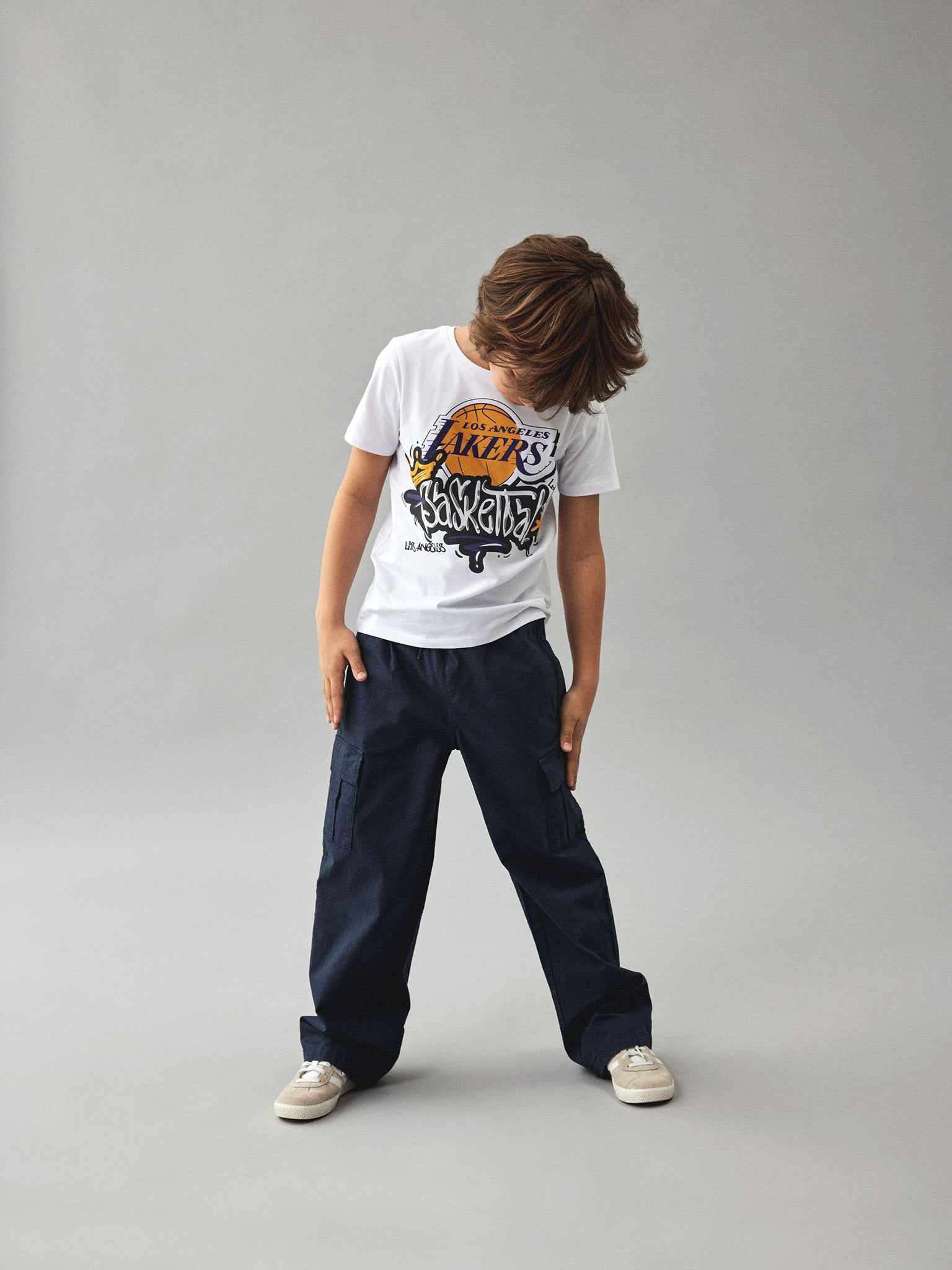 Εφηβική μπλούζα μακό NKMJAMIE NBA SS TOP BOX OUS 13225992 | 13225992