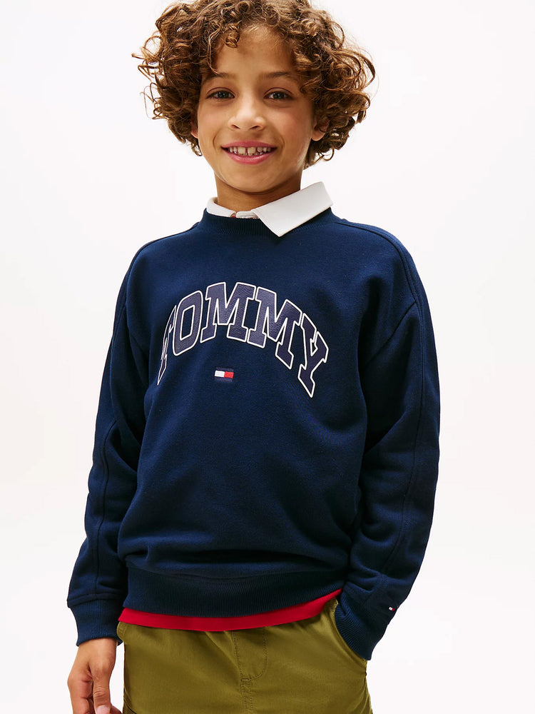 Παιδική μπλούζα φούτερ VARSITY RAISED PRINT SWEATSHIRT KB0KB09899C1G | KB0KB09899C1G