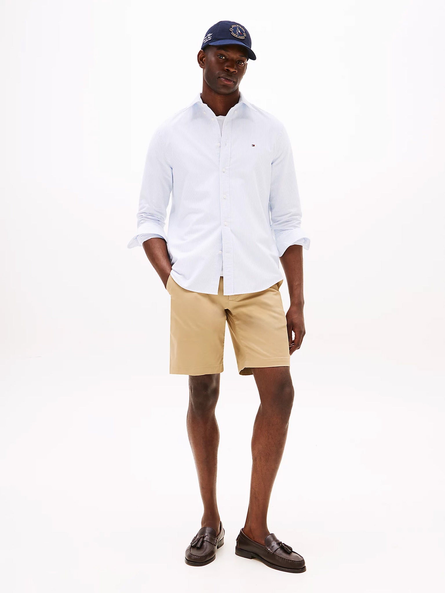 Ανδρικό πουκάμισο ριγέ HERITAGE OXFORD STRIPE RF SHIRT MW0MW362380A9 | MW0MW362380A9