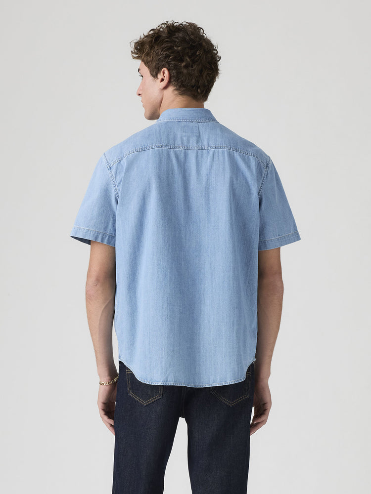 Ανδρικό πουκάμισο τζιν overshirt | A91610007