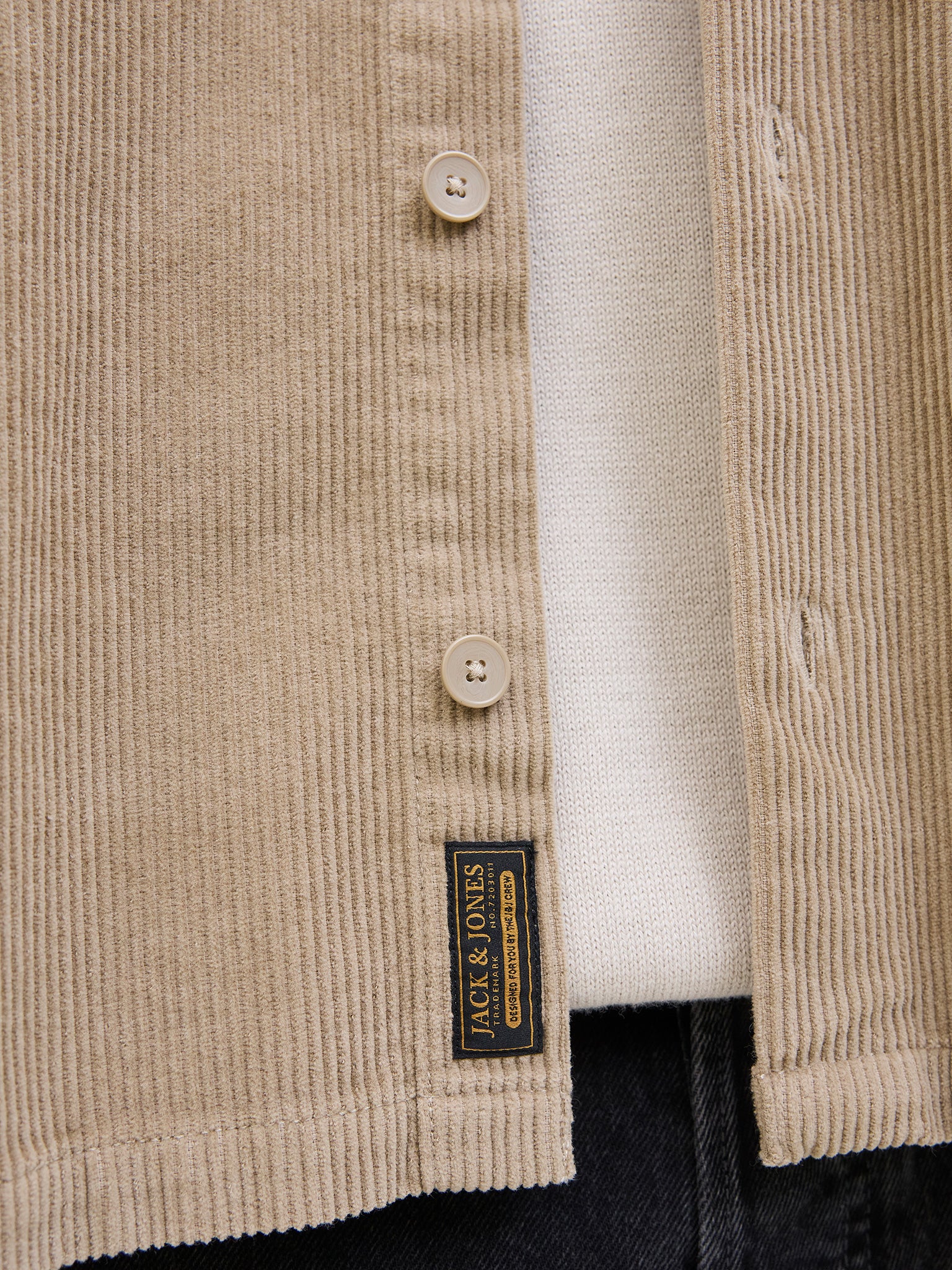 Ανδρικό πουκάμισο overshirt JJCORDUROY OVERSHIRT L/S 12278992 | 12278992