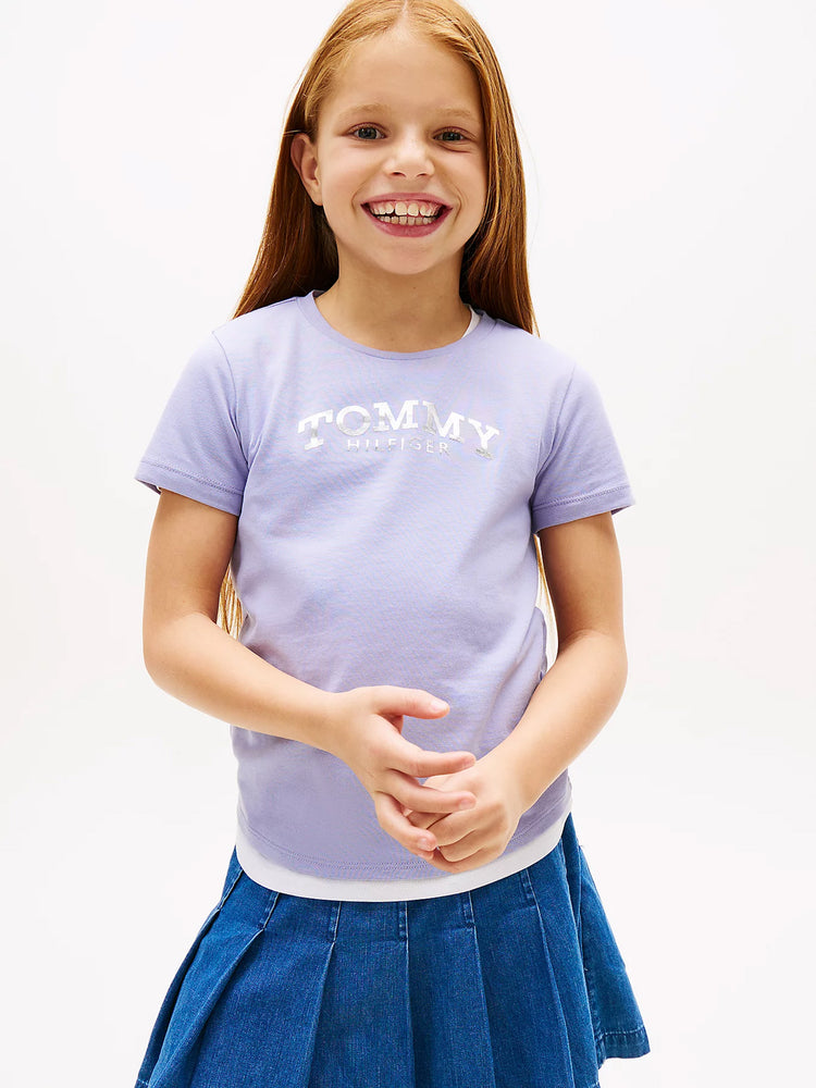 Παιδική μπλούζα μακό TOMMY FOIL TEE SS KG0KG08974C5U | KG0KG08974C5U