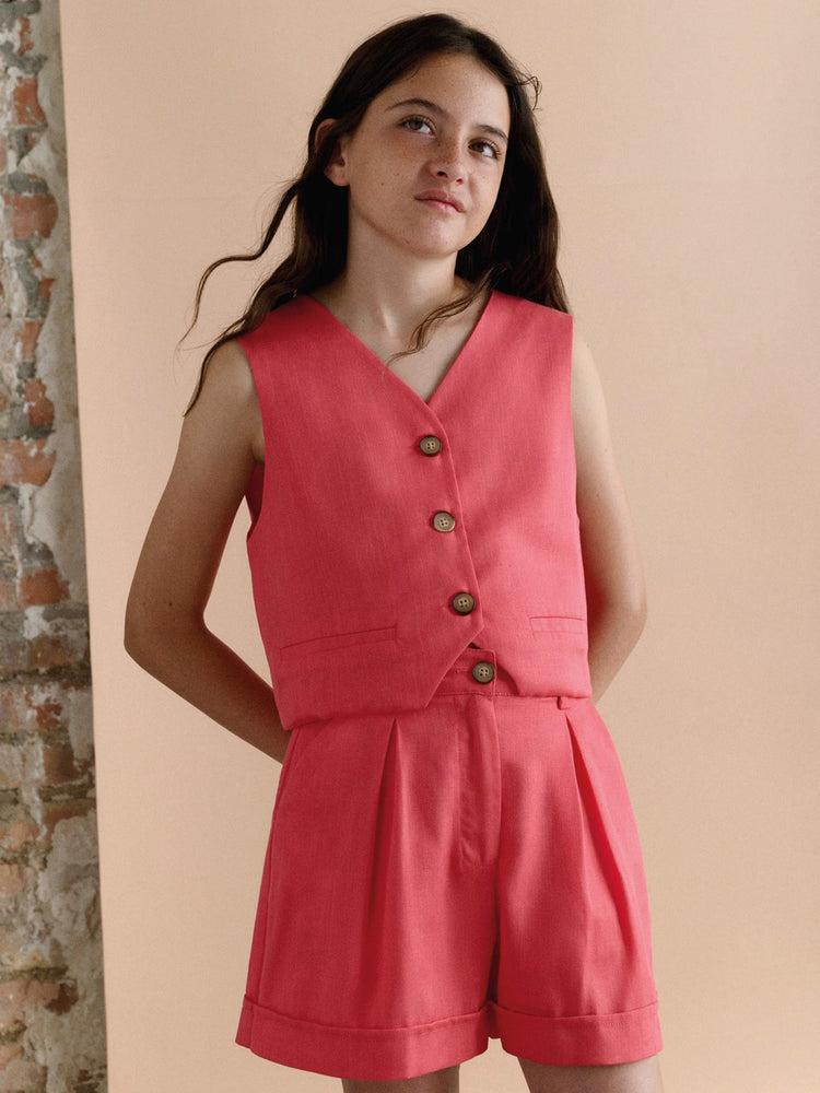 Εφηβικό σορτς λινό | 26-06201-070