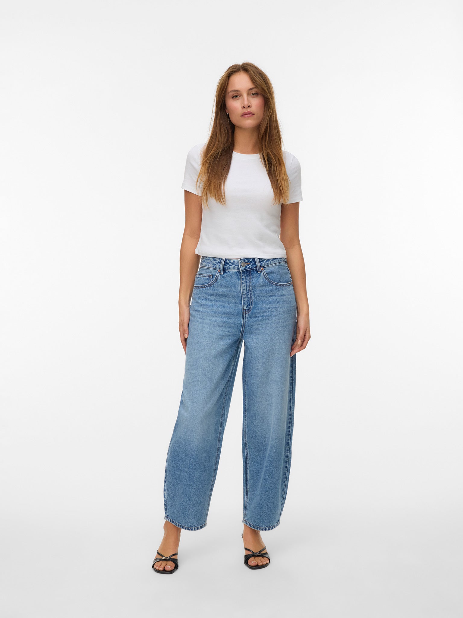 Γυναικείο παντελόνι τζιν VMBILLIE HR BARREL ANK JEANS LI3154 NOOS 10341198 | 10341198
