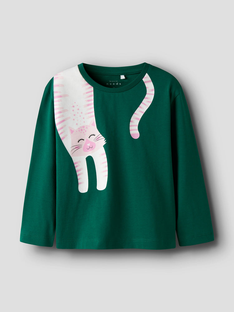Παιδική μπλούζα pink cat NMFVEEN LS NREG TOP 13234705 | 13234705