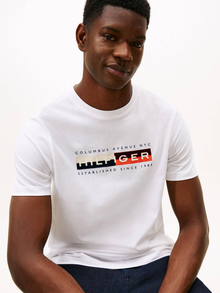 Ανδρικό t-shirt TH COLOUR BLOCK GRAPHIC TEE MW0MW40014YBR | MW0MW40014YBR