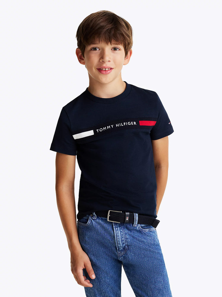 Παιδική μπλούζα μακό TH RIB REG TEE SS KB0KB09351C1G | KB0KB09351C1G