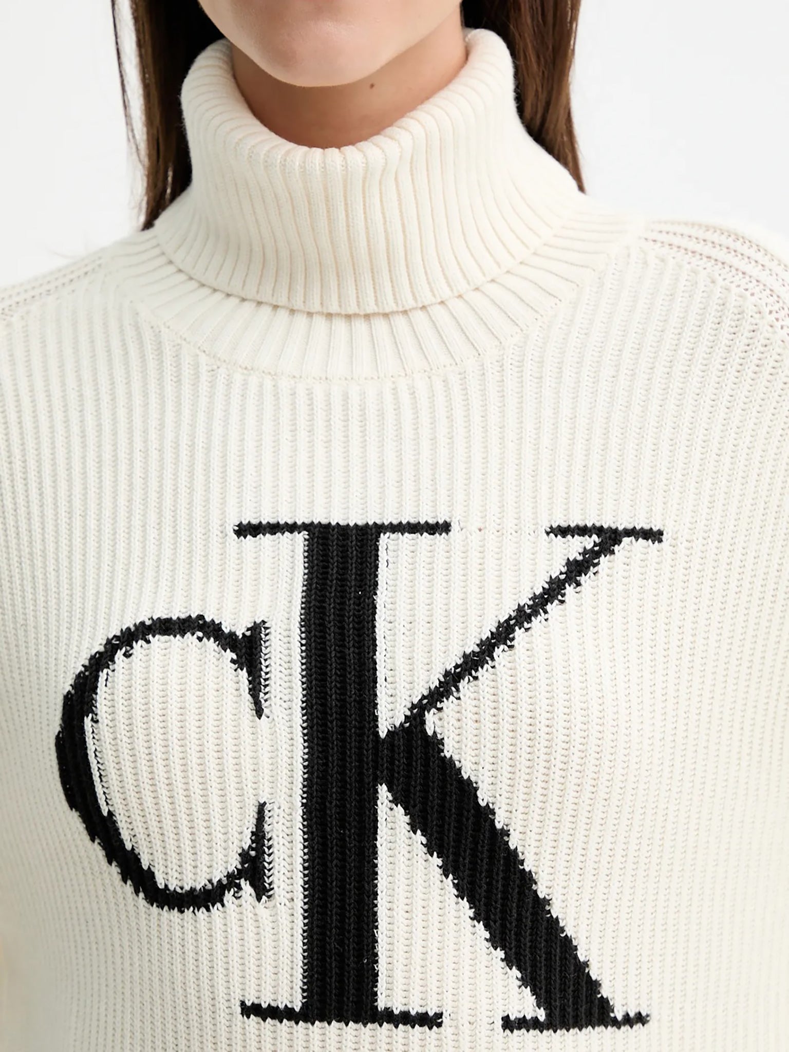 Γυναικεία μπλούζα πλεκτή BLOWN UP CK LOOSE SWEATER CONTRA LV047D349G101 | LV047D349G101