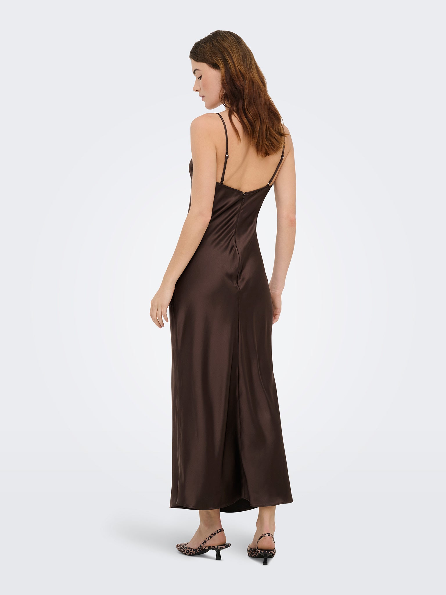 Γυναικείο φόρεμα σατέν ONLOSIRIS LONG STRAP DRESS WVN 15371267 | 15371267