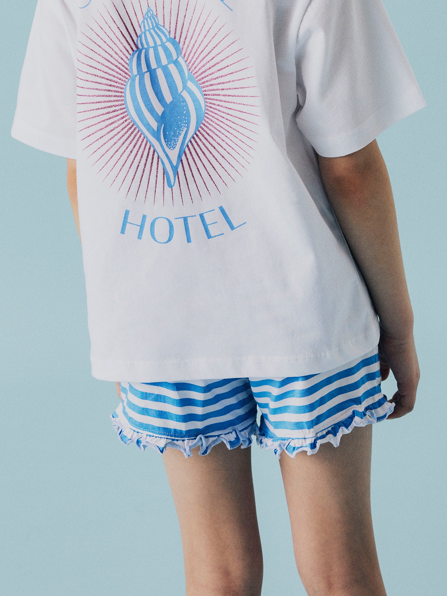 Εφηβικό σορτς ριγέ NKFJOANE SHORTS 13238038 | 13238038