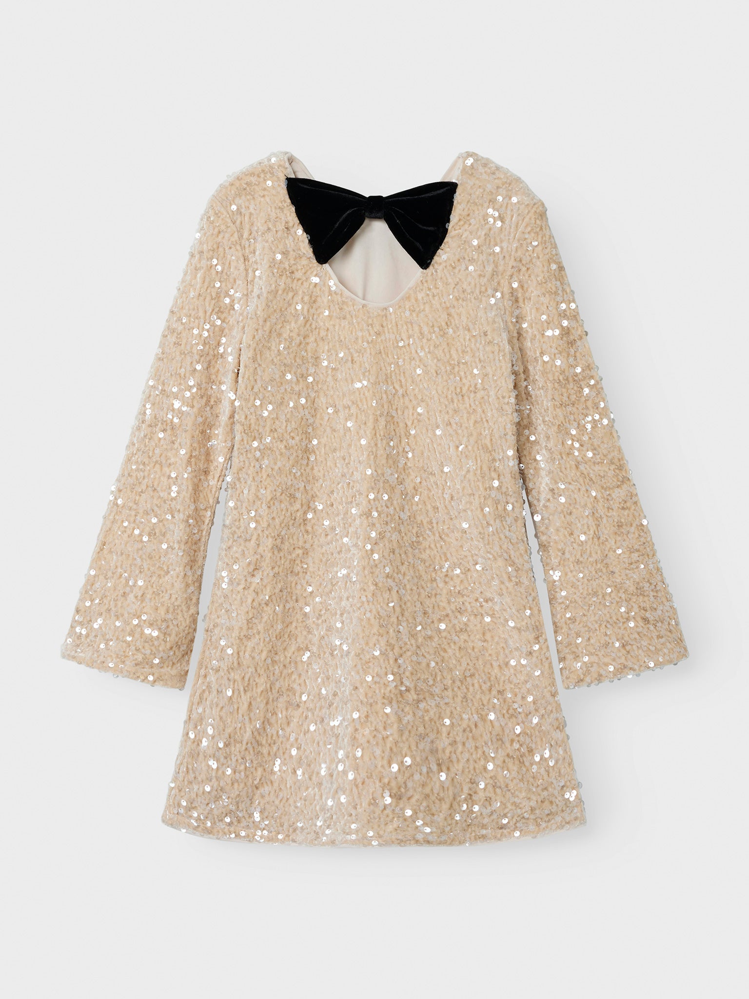 Εφηβικό φόρεμα με παγιέτα NKFRUSITTA LS DRESS 13238600 | 13238600
