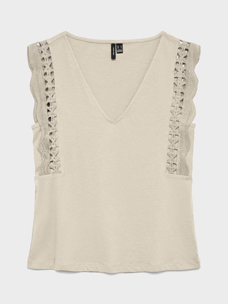 Γυναικεία μπλούζα VMGABBY SL V-NECK TOP JRS 10339862 | 10339862