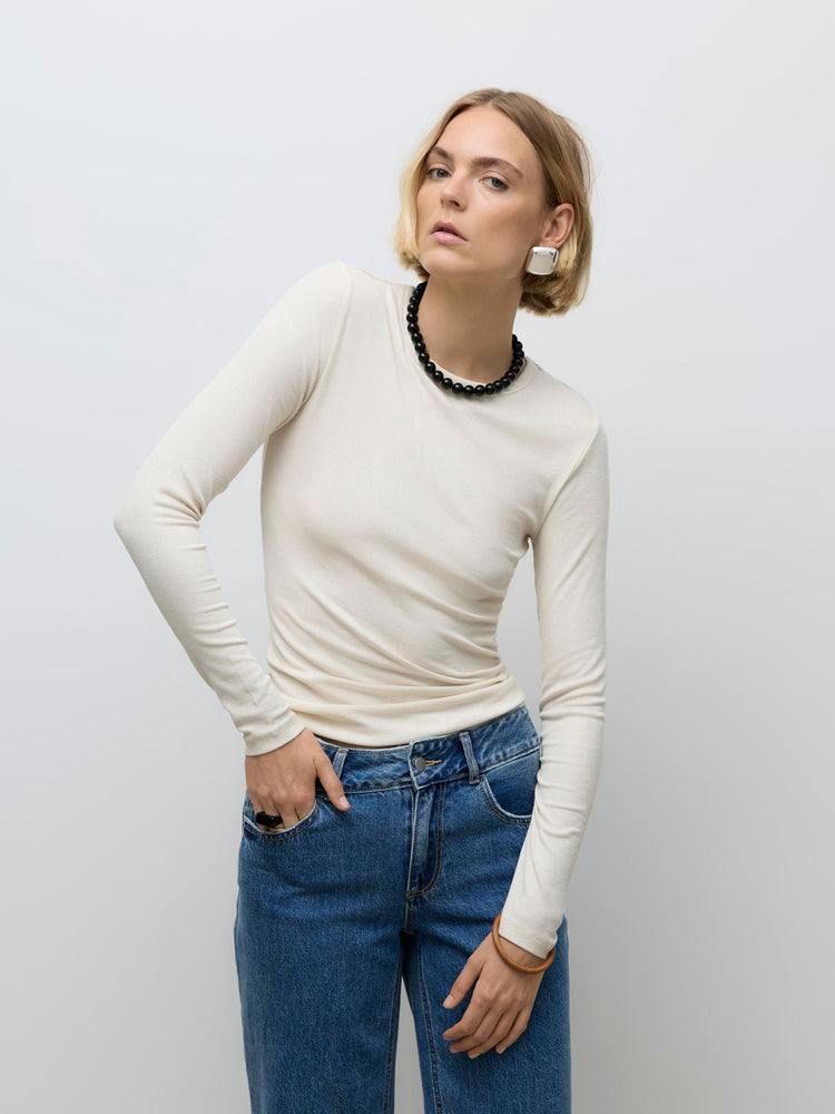 Γυναικεία μπλούζα ριπ AWIRWINA LS O-NECK TOP NOOS 10300893 | 10300893
