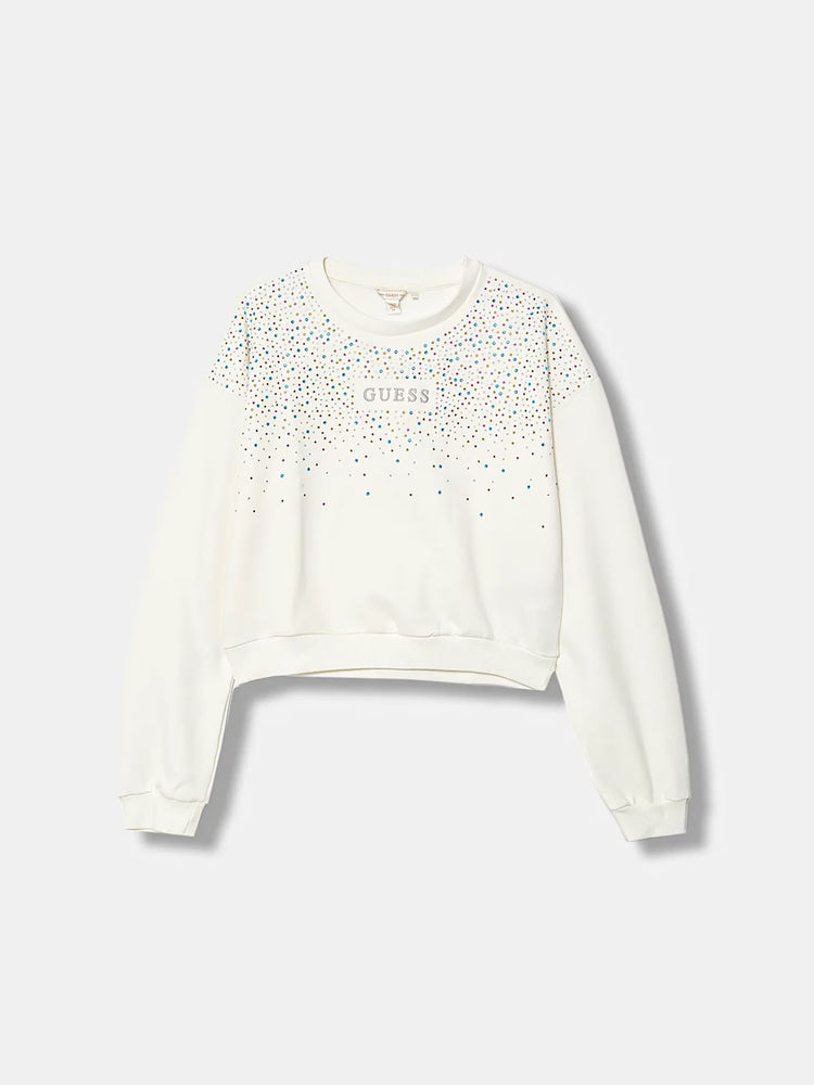 Εφηβική μπλούζα φούτερ με στρας J5BQ05KAV34G012 | J5BQ05KAV34G012