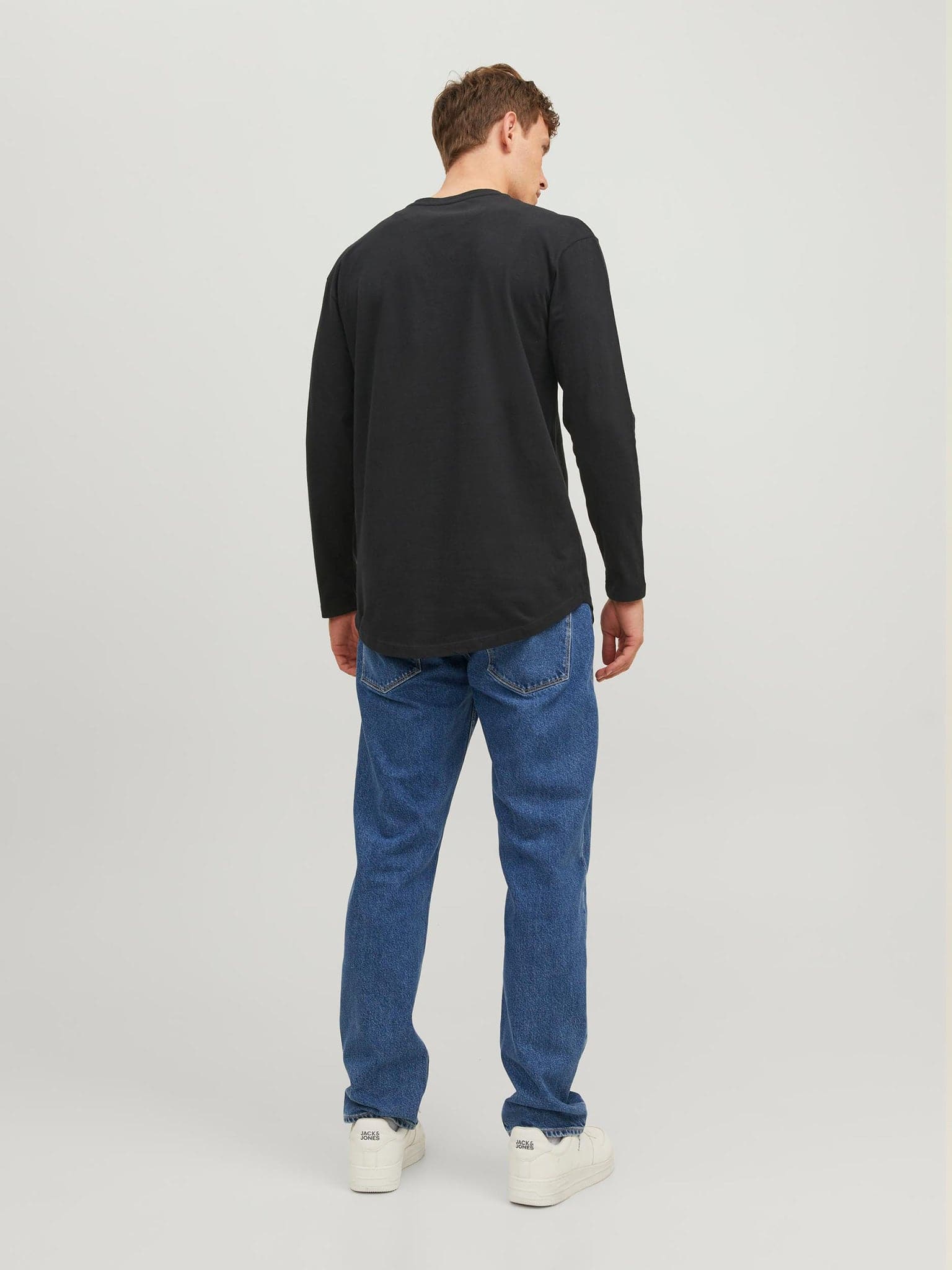 Ανδρική μπλούζα μακό JJENOA TEE O-NECK LS NOOS 12190128 | 12190128