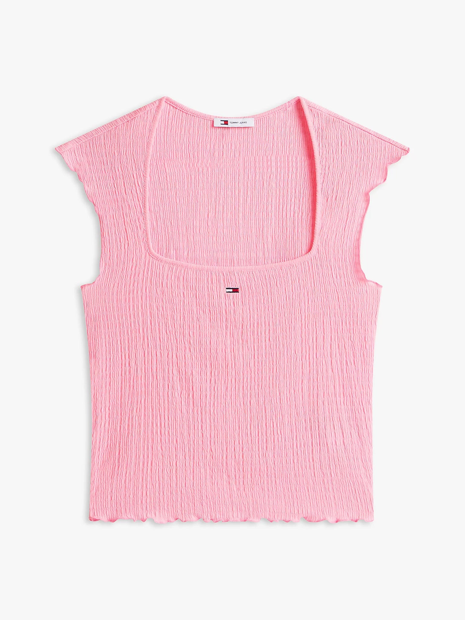 Γυναικεία μπλούζα γκοφρέ TJW SLIM SH SQUARE NCK SMOCK TOP DW0DW22220TN9 | DW0DW22220TN9