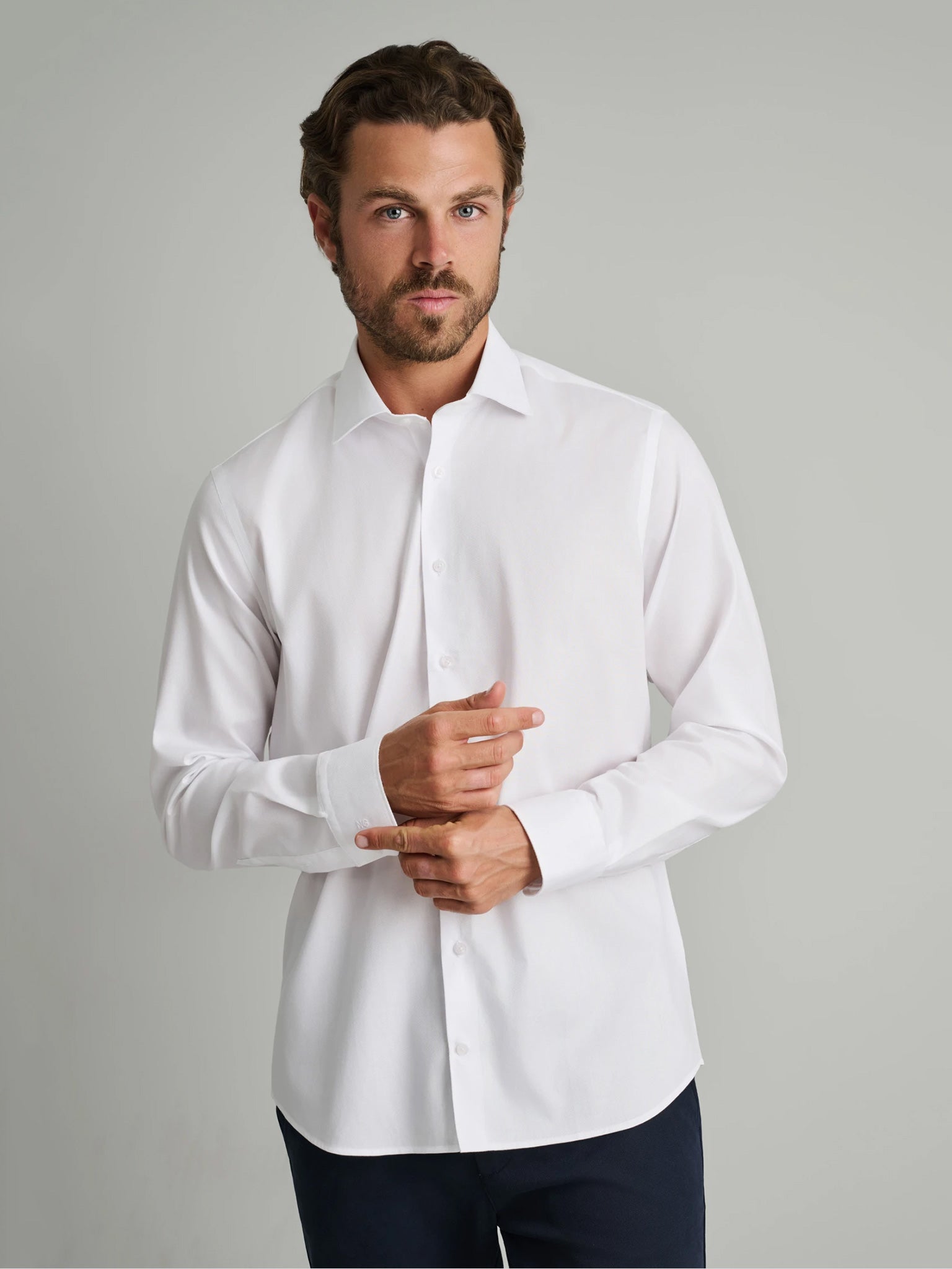 Ανδρικό πουκάμισο absolute white 24NG.BX215/NGM.1 | 24NG.BX215/NGM.1