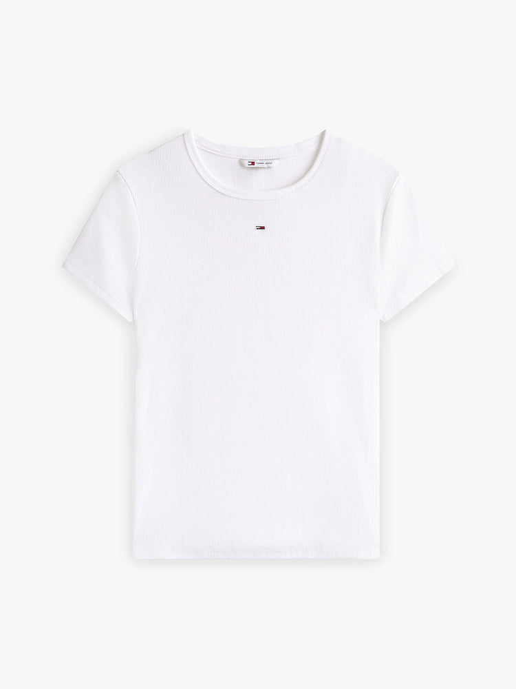Γυναικείο t-shirt ριπ TJW SLIM ESSENTIAL RIB SS EXT DW0DW17383YBR | DW0DW17383YBR