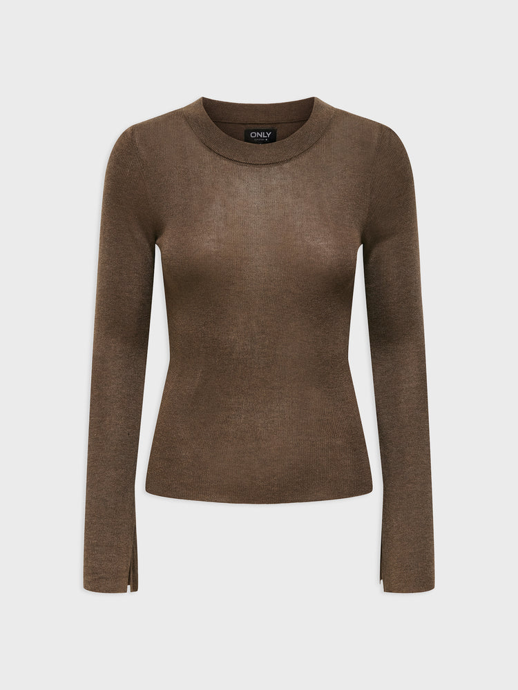 Γυναικεία μπλούζα ψιλή πλέξη ONLTARA LS RIB O-NECK CC KNT 15350696 | 15350696