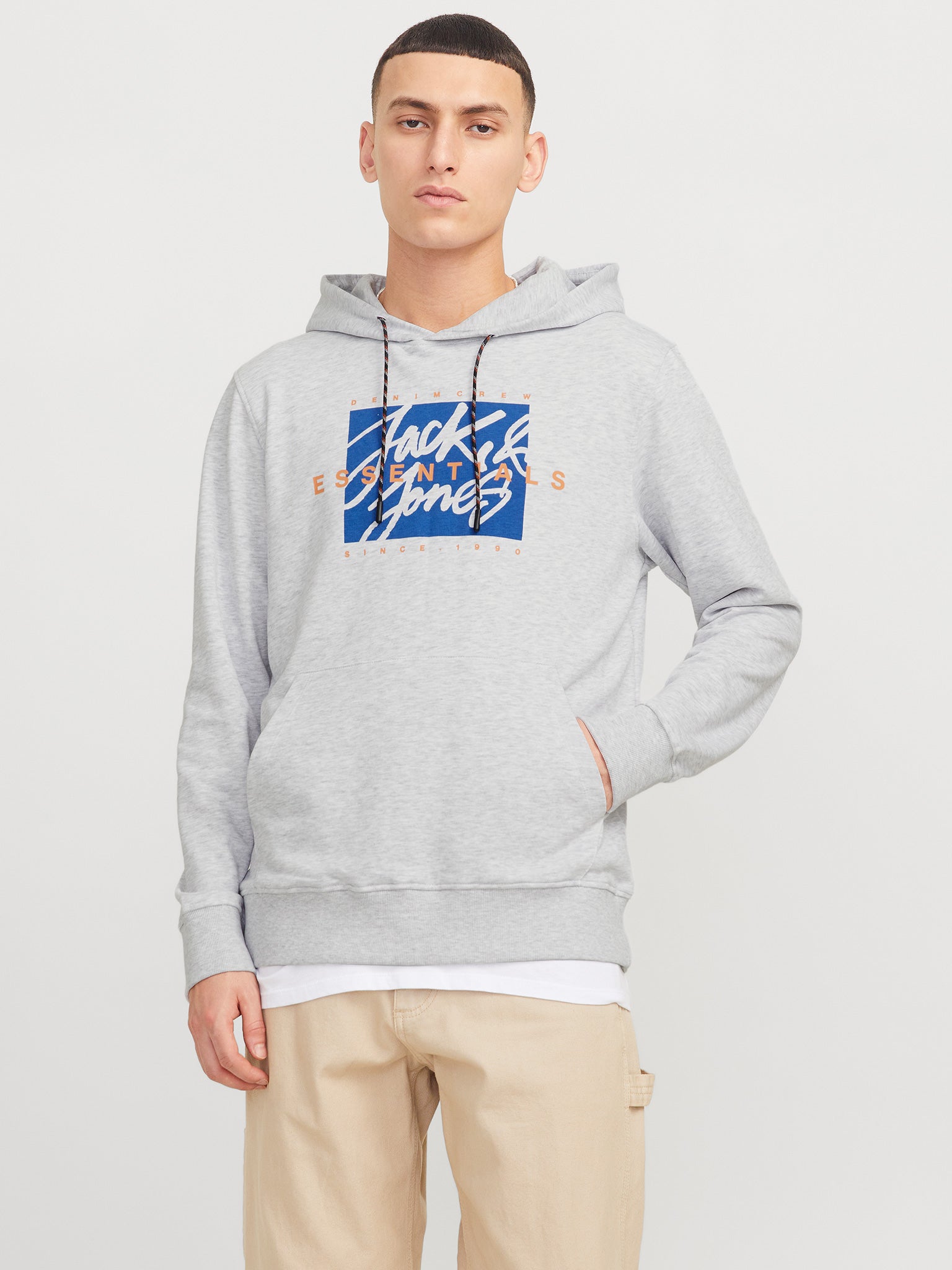 Ανδρική μπλούζα φούτερ μελανζέ JJCOLTON SWEAT HOOD 12268440 | 12268440