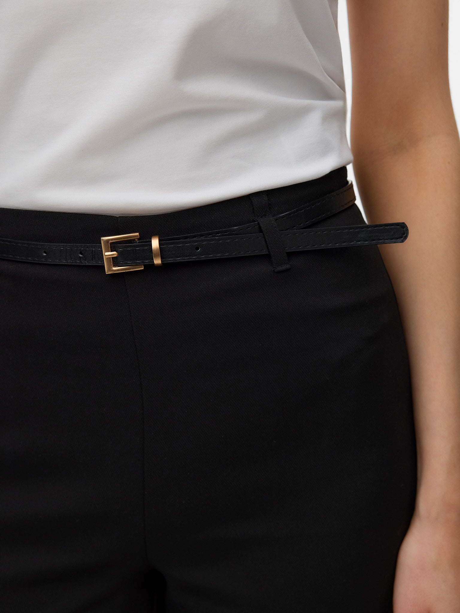 Γυναικεία ζιπ κιλότ VMELMA HW WIDE CULOTTE BELT PANT NOOS 10339926 | 10339926