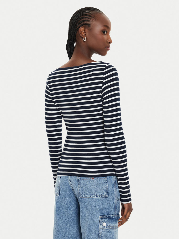 Γυναικεία μπλούζα ριπ TJW BRETON STRIPE LS DW0DW19817C1G | DW0DW19817C1G