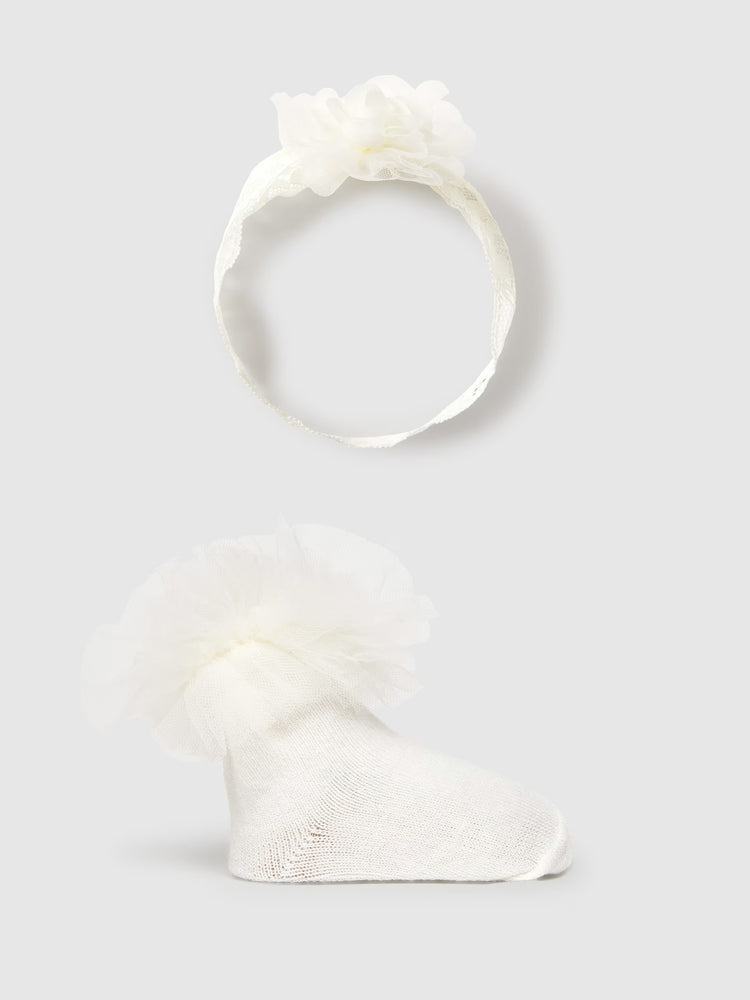 Βρεφικό σετ κορδέλα και κάλτσες | 26-09055-037