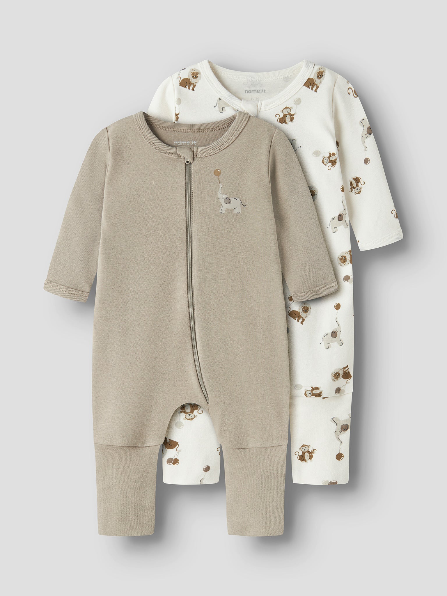 Βρεφικά φορμάκια σετ 2 τεμ NBNNIGHTSUIT 2P ZIP FF ANIMAL NOOS 13250816 | 13250816