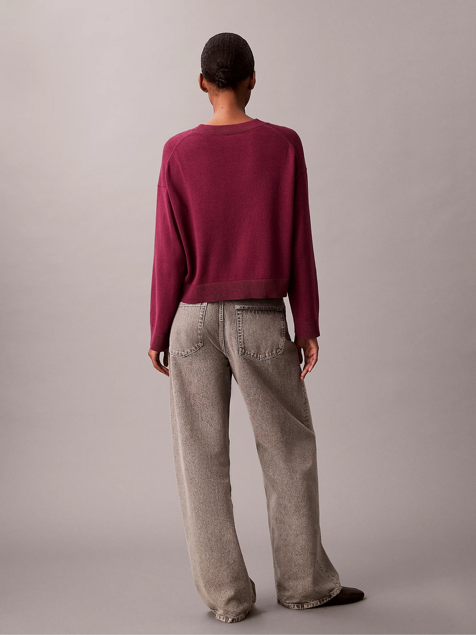 Γυναικεία μπλούζα πλεκτή Long Sleeve Smooth Cotton CK LV047E304G2E5 | LV047E304G2E5