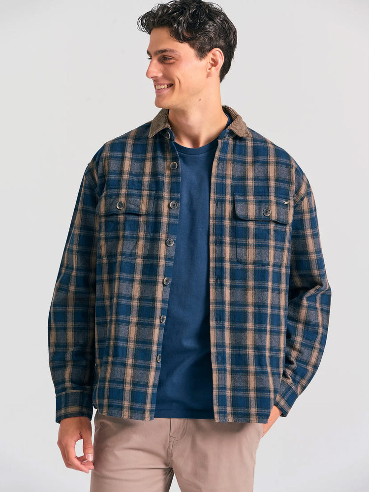 Ανδρικό πουκάμισο καρό Overshirt FBM012-051-05 | FBM012-051-05