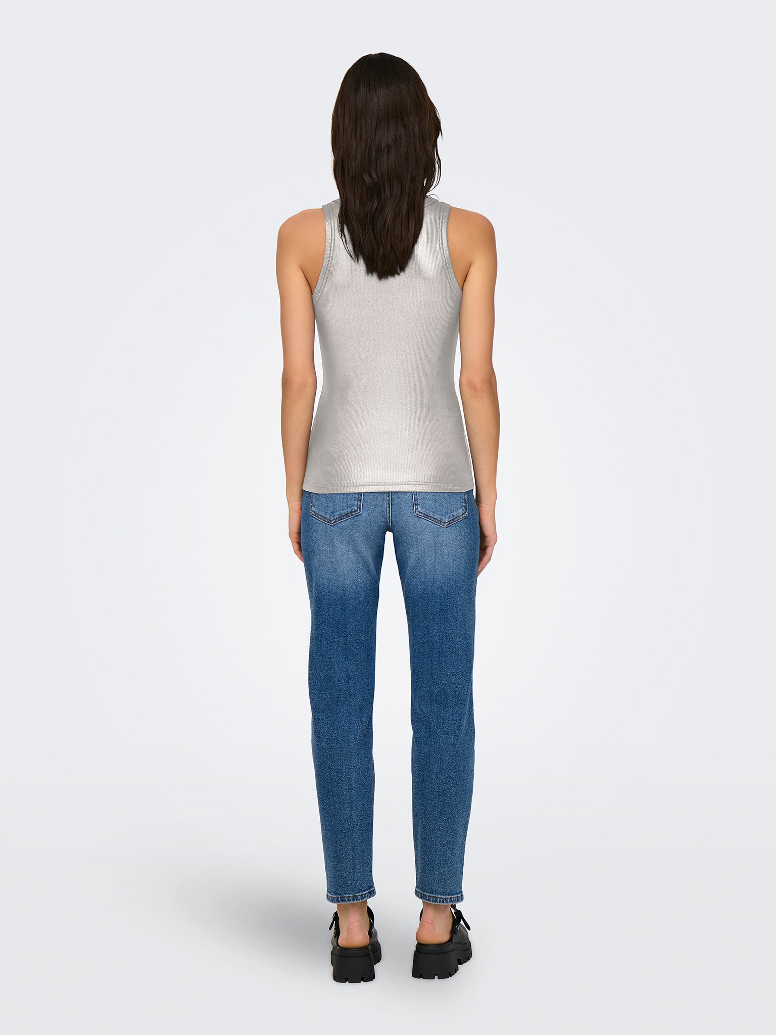 Γυναικεία μπλούζα μεταλιζέ ONLSOL LIFE S/L GLITTER RIB TOP JRS 15325270 | 15325270