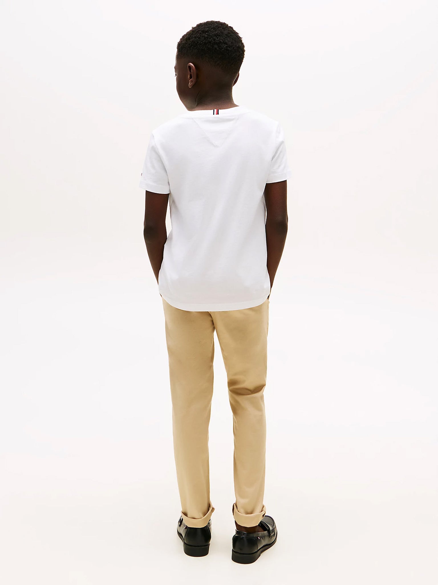 Παιδική μπλούζα μακό TOMMY SCRIPT FLAG PRINT TEE SS KB0KB09725YBR | KB0KB09725YBR