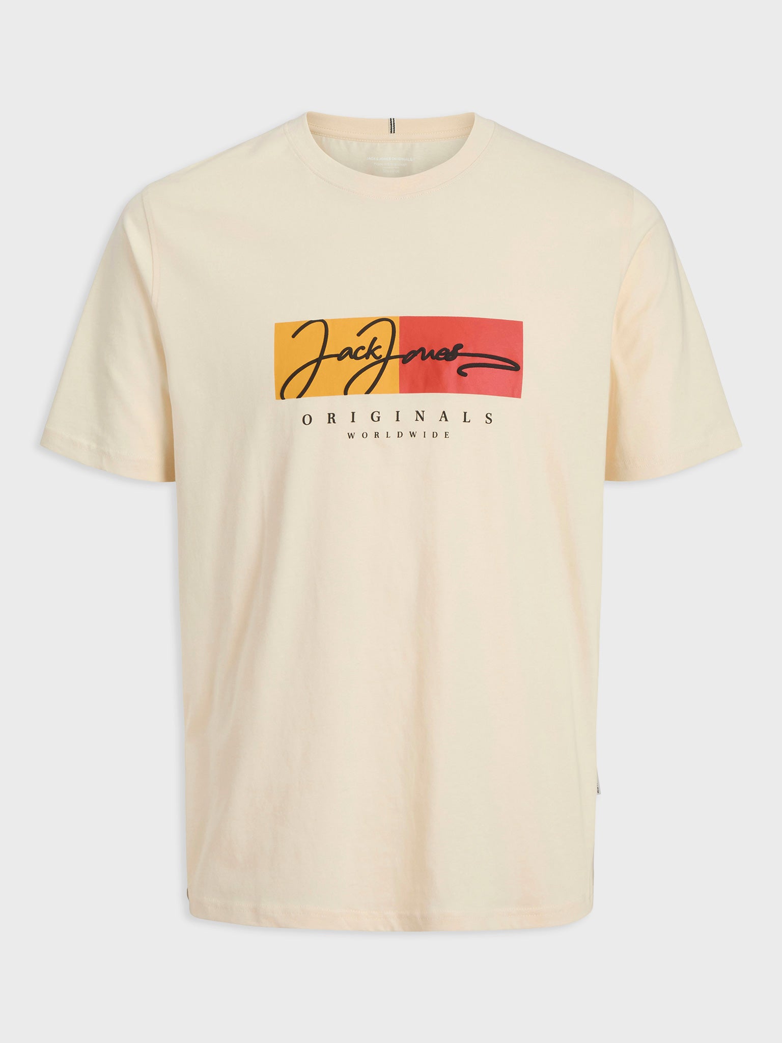 Ανδρικό t-shirt JORFREDERIKSBERG BOX SCRIPT TEE SS CN LN 12278266 | 12278266