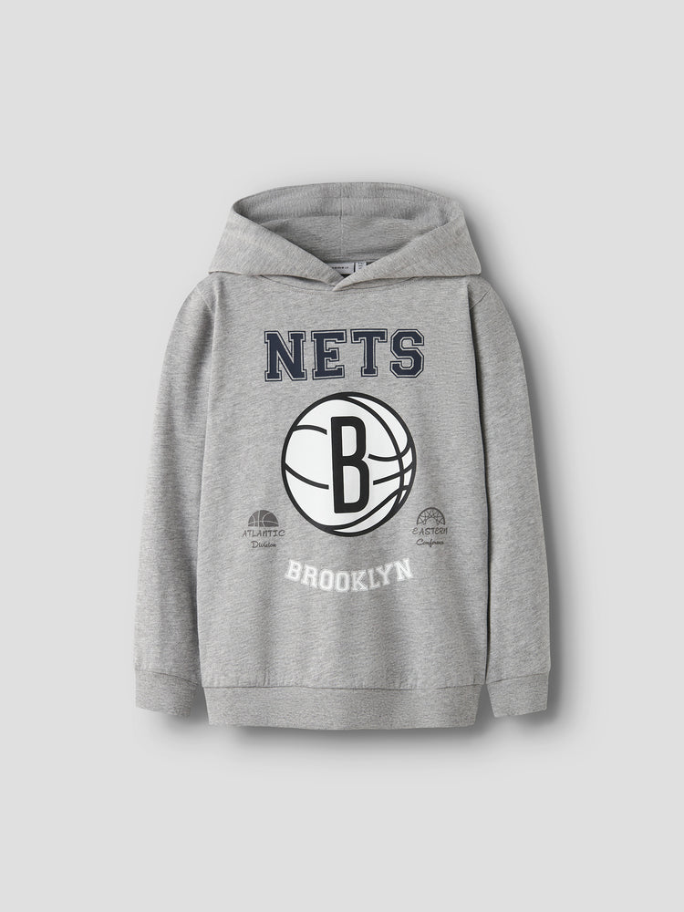 Εφηβική μπλούζα nba brooklyn NKMBAGGE NBA SWEAT WH BRU BOX 13252671 | 13252671