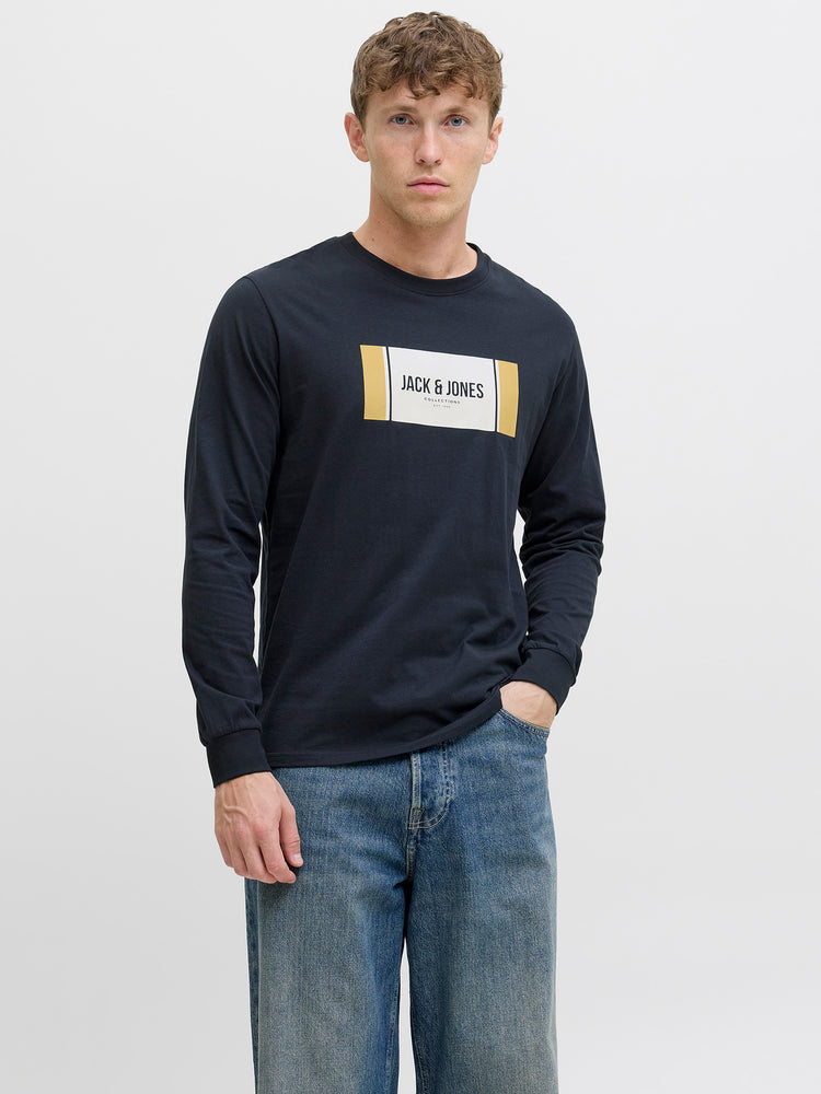 Ανδρική μπλούζα JJHAYATO TEE LS CREW NECK BTS 12282290 | 12282290