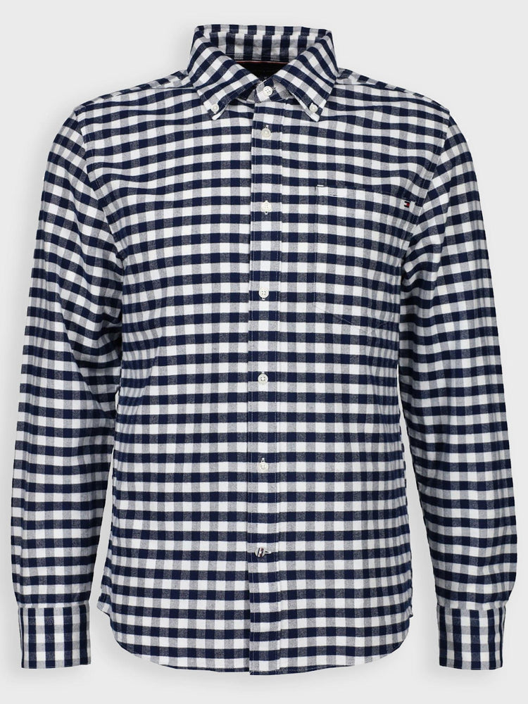 Ανδρικό πουκάμισο OXFORD BRUSHED GINGHAM RF  SHIRT MW0MW333090MT | MW0MW333090MT