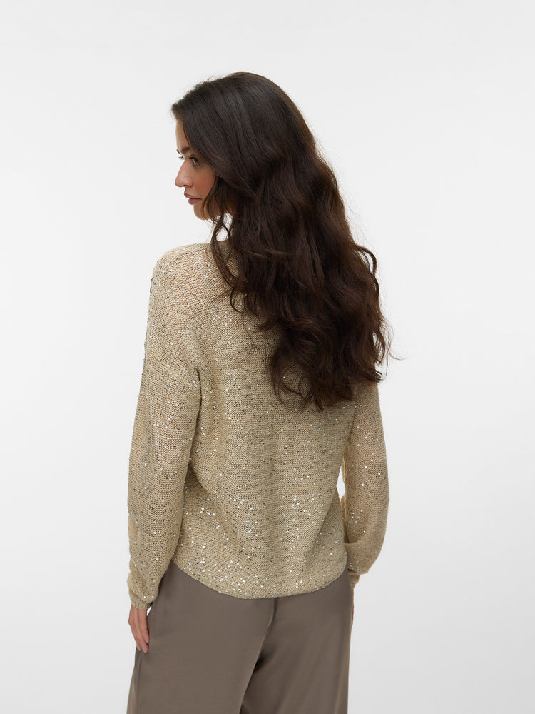 Γυναικεία μπλούζα πλεκτή VMNEWLEILANI LS V-NECK PULLOVER 10352581 | 10352581