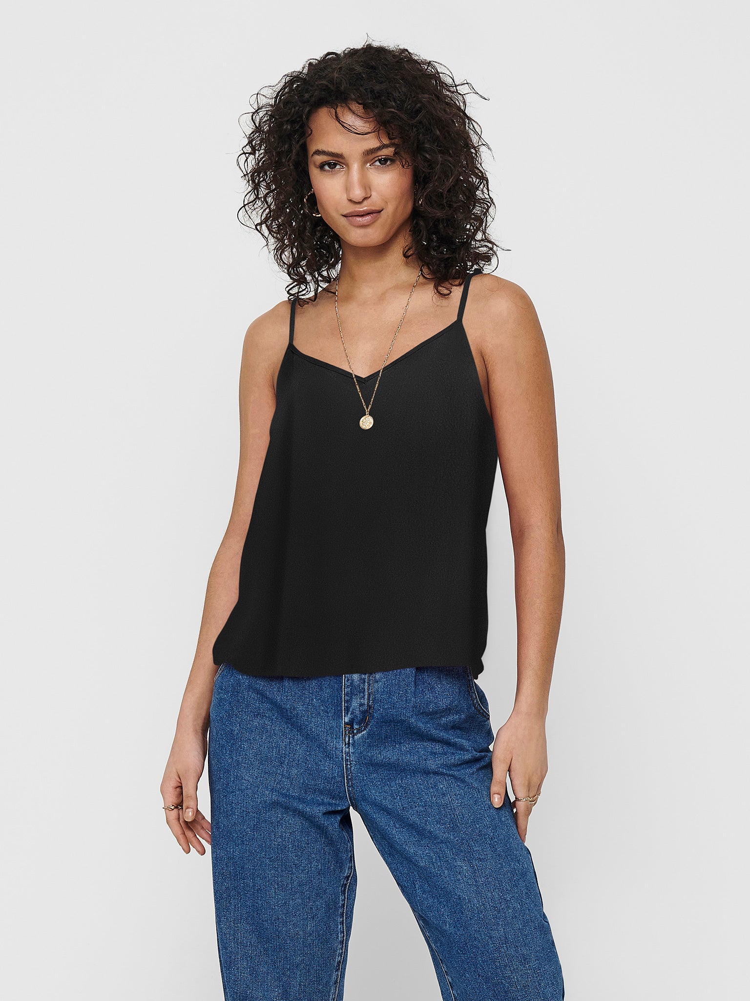 Γυναικείο top μονόχρωμο ONLNOVA LIFE VIS PARIS SINGLET WVN 15222159 | 15222159