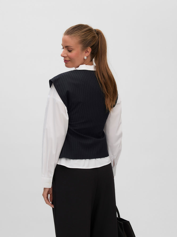 Γυναικείο γιλέκο με ρίγα VMALINA SL WAISTCOAT VIP 10358822 | 10358822