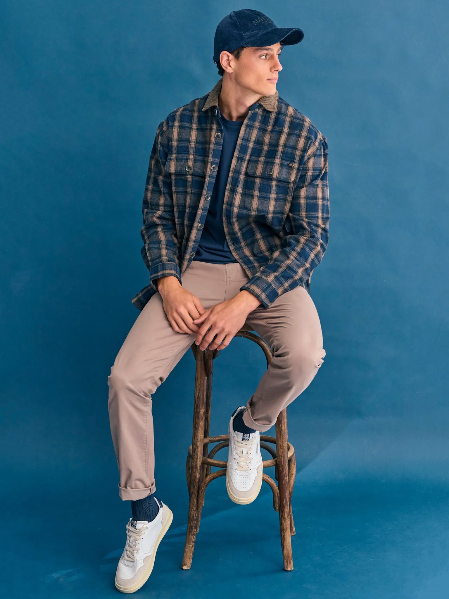 Ανδρικό πουκάμισο καρό Overshirt FBM012-051-05 | FBM012-051-05