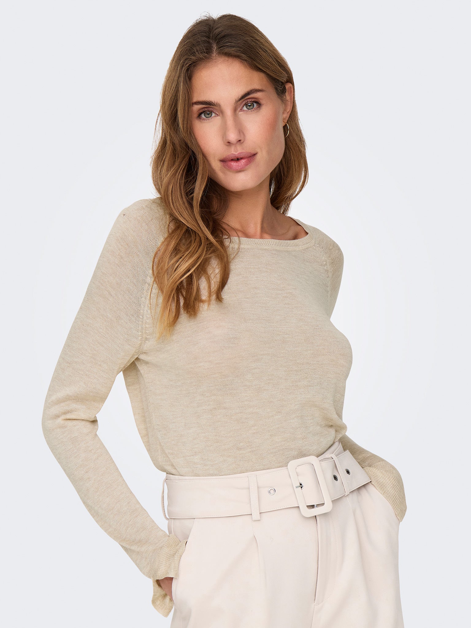 Γυναικεία μπλούζα ψιλή πλέξη ONLVIENNA LS O-NECK KNT 15339542 | 15339542