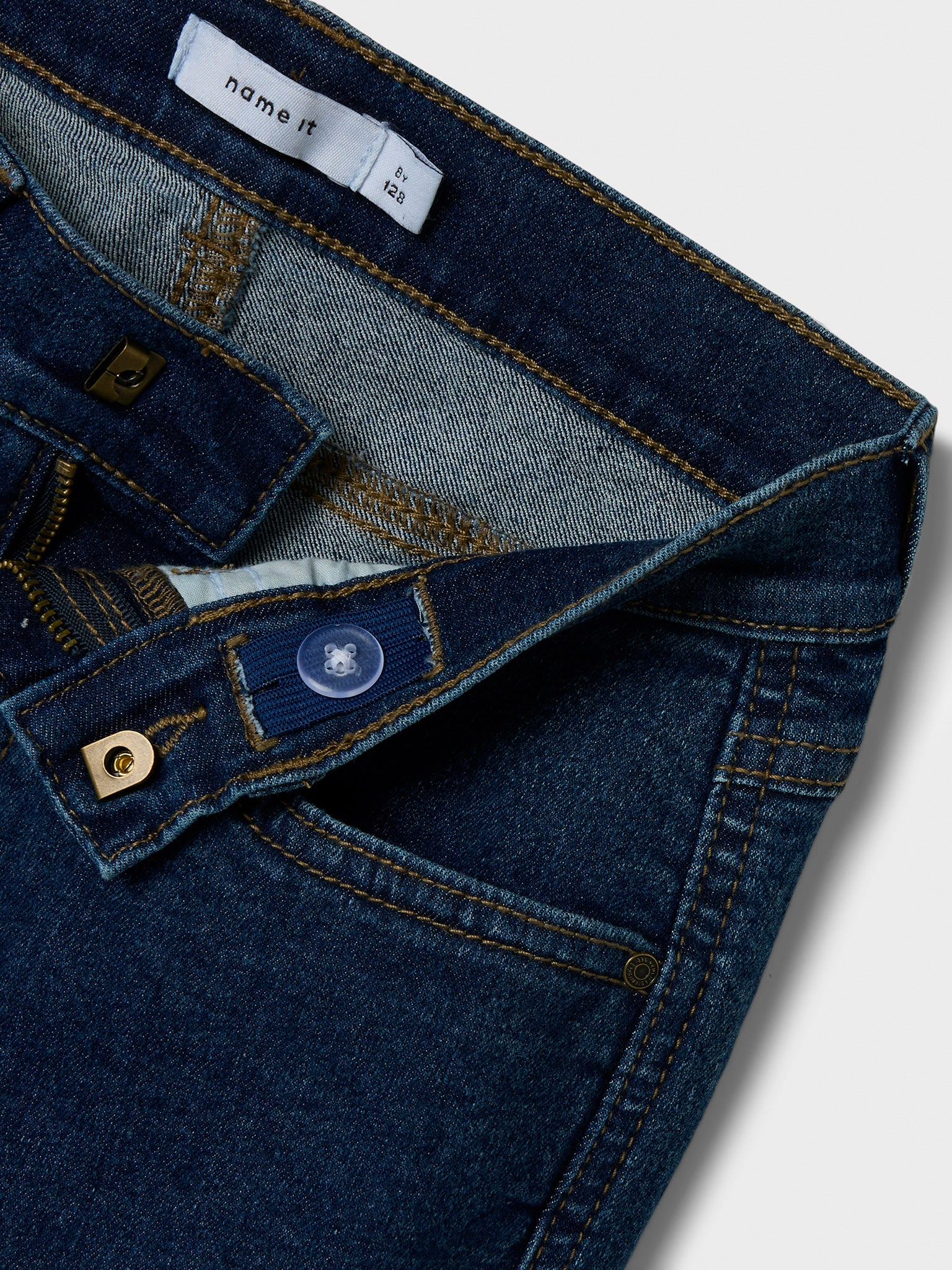 Εφηβικό παντελόνι τζιν dark blue NKFROSE WIDE JEANS 8808-DT TB 13244340 | 13244340