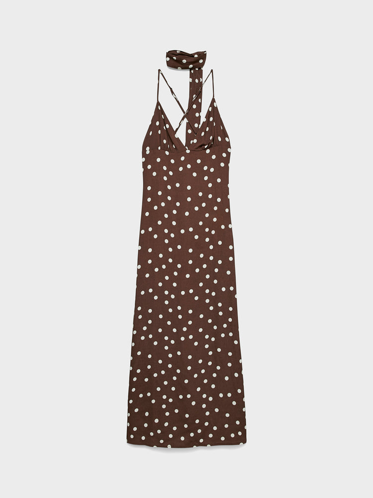 Γυναικείο φόρεμα με κορδέλα VMELISA LONG SINGLET SCARF DRESS 10350647 | 10350647