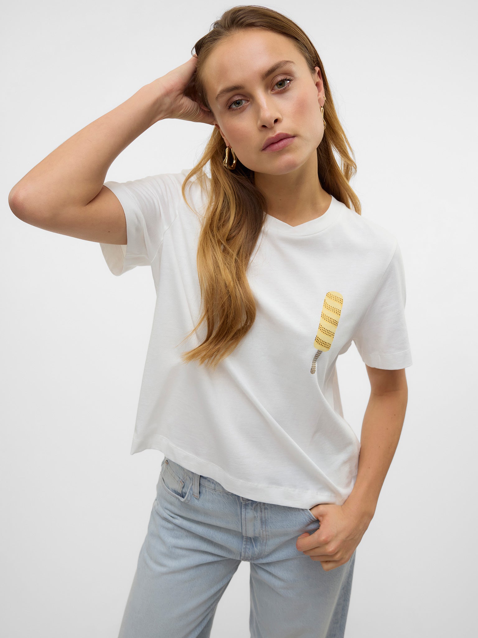 Γυναικείο t-shirt ice cream VMBERTA METTE SS TOP BOX JRS 10328168 | 10328168