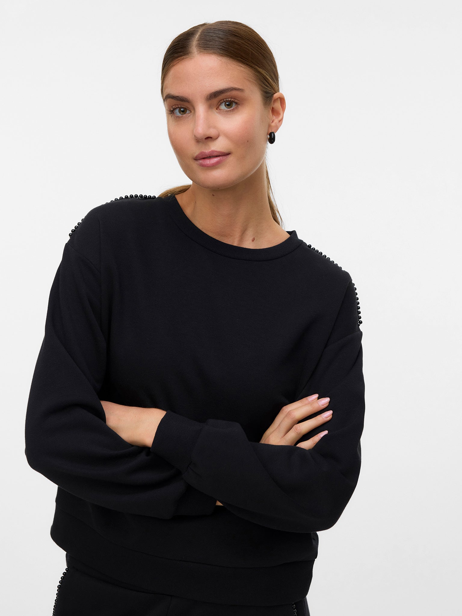 Γυναικεία μπλούζα φούτερ VMDAISY PEARL O-NECK SWEAT JRS 10338101 | 10338101