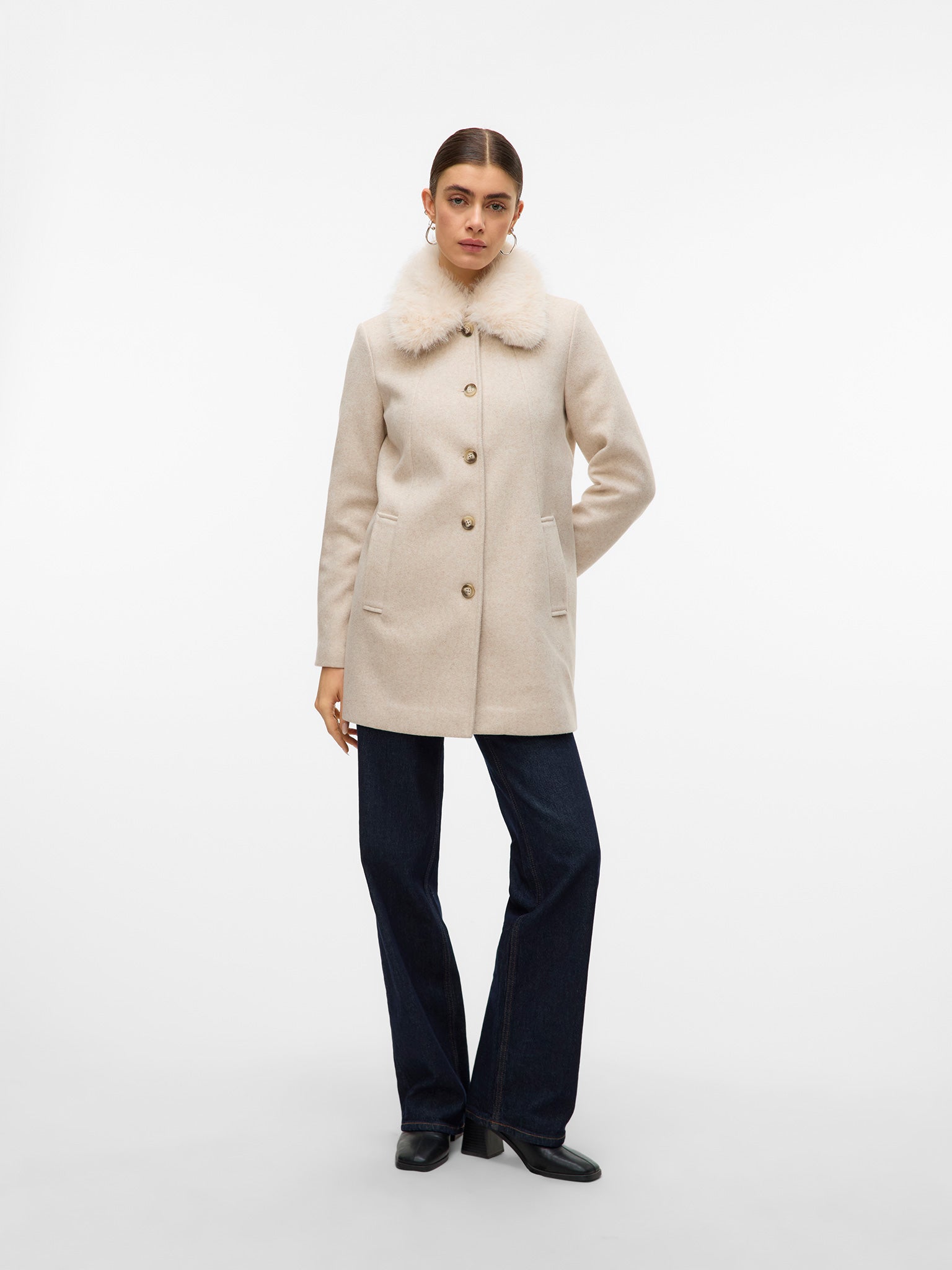 Γυναικείο παλτό μελανζέ VMAUTUMN COZY JACKET 10331559 | 10331559