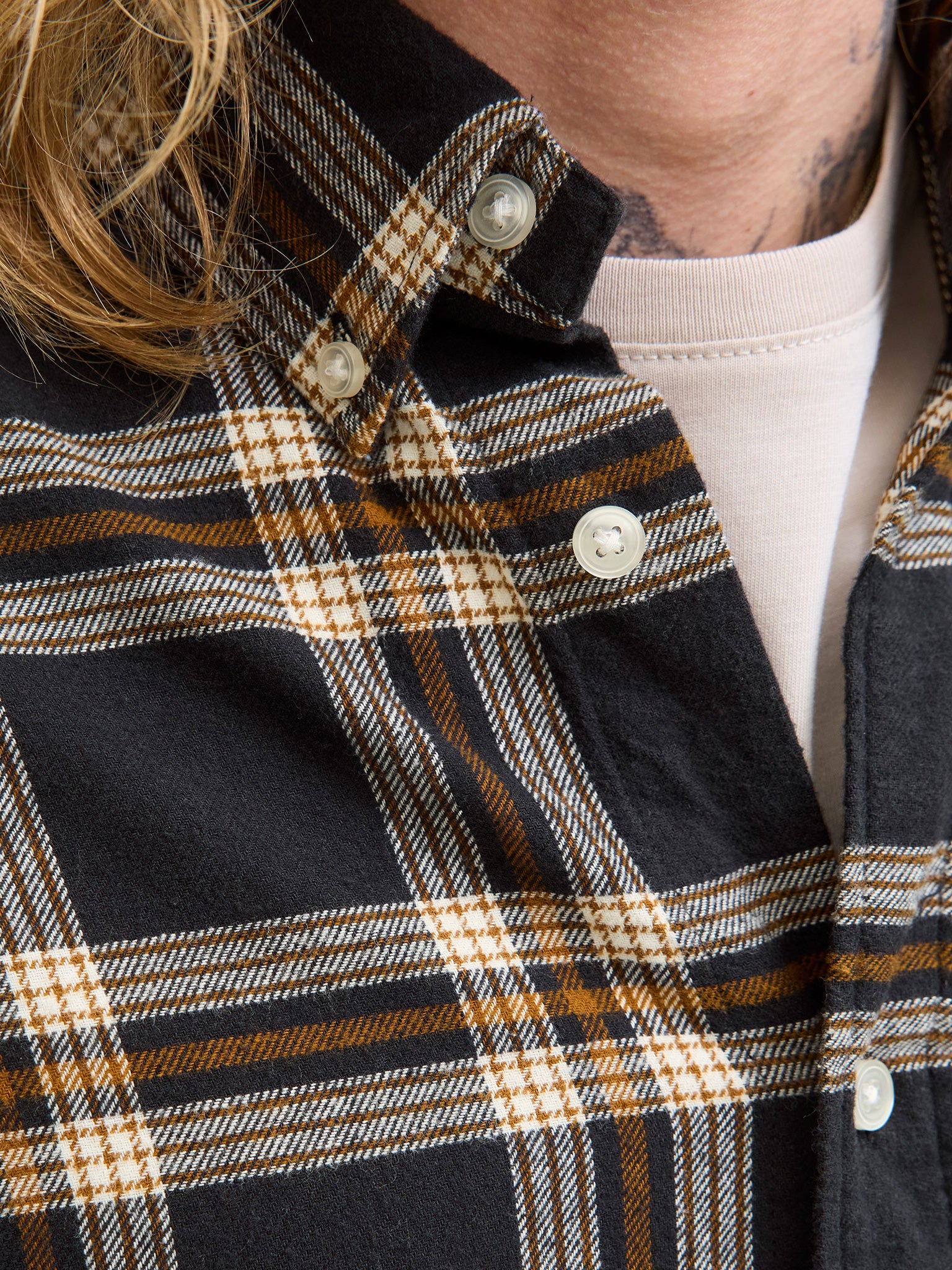 Ανδρικό πουκάμισο καρό JJECLASSIC FLANNEL CHECK SHIRT LS 12278406 | 12278406