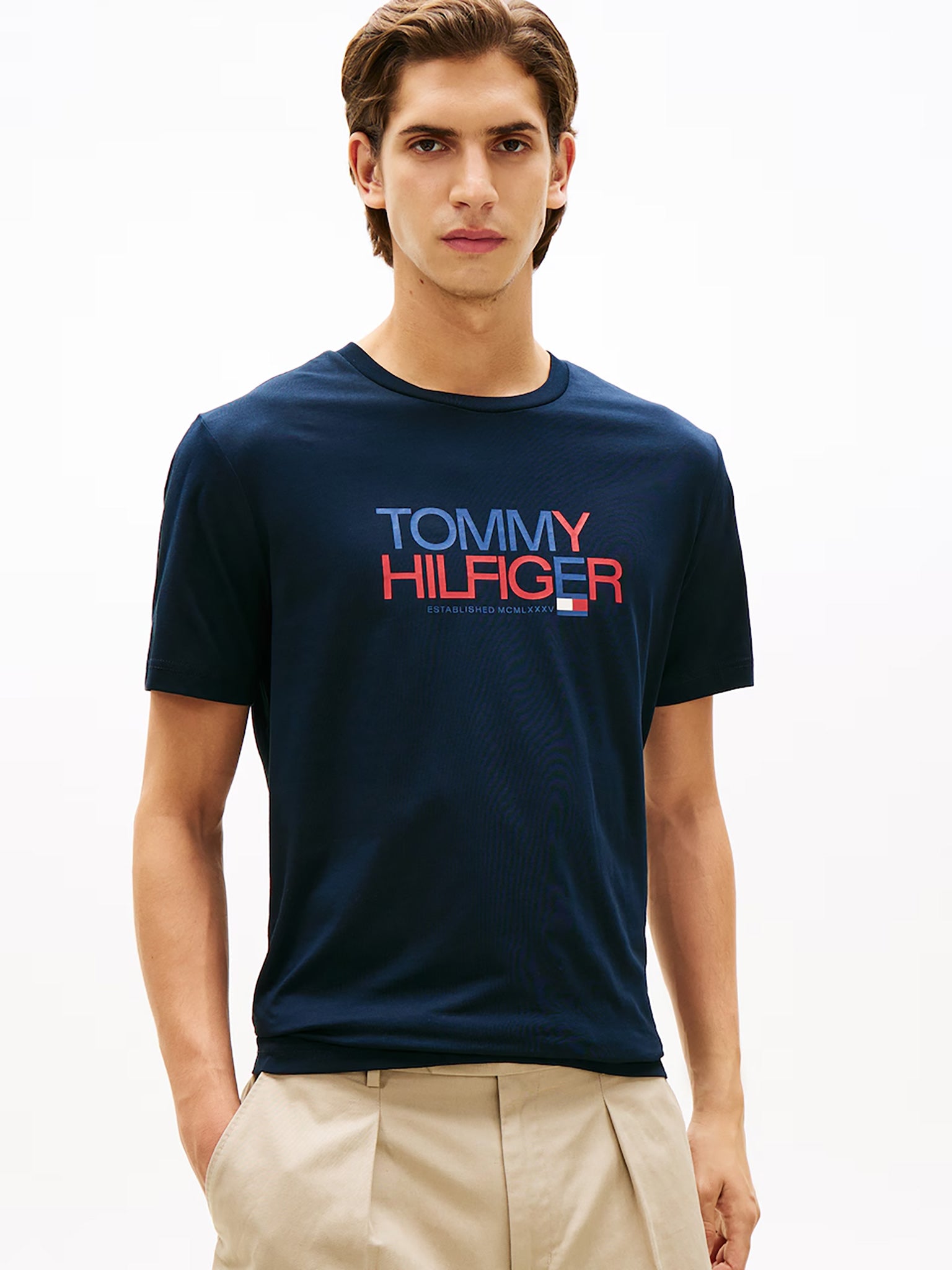 Ανδρικό t-shirt BRAND LOVE BIG TEXT TEE MW0MW42369DW5 | MW0MW42369DW5