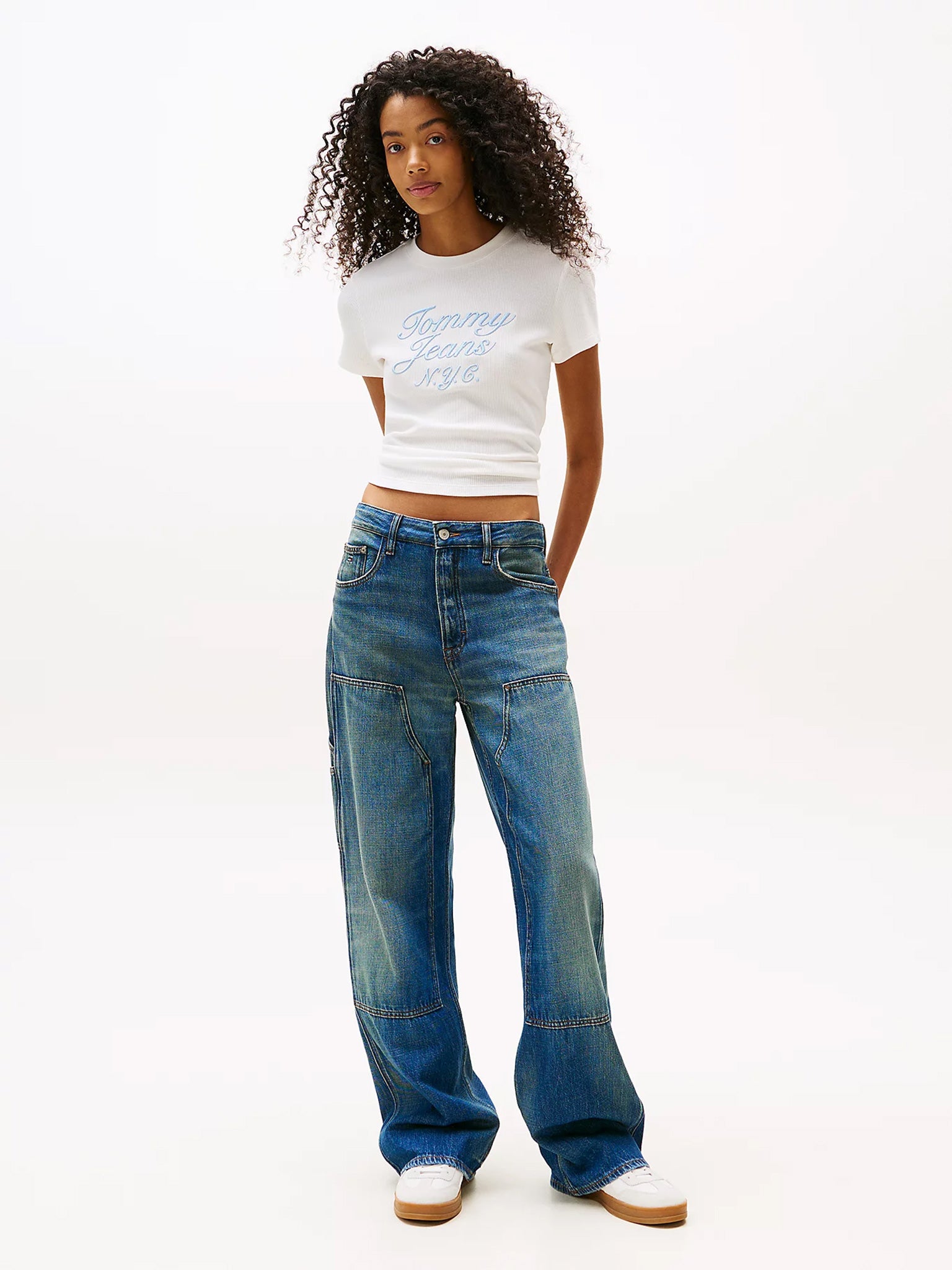 Γυναικείο t-shirt TJW SLIM TJ WAFFLE TEE DW0DW20906YBL | DW0DW20906YBL